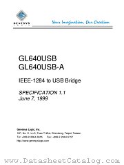 GL640USB datasheet pdf Genesys Logic