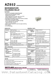 AZ852 datasheet pdf ZETTLER electronics