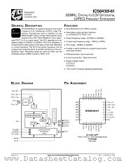 ICS8430AYI-61 datasheet pdf Integrated Circuit Systems