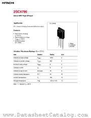 2SC4796 datasheet pdf Hitachi Semiconductor