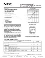 UPC3219GV-E1 datasheet pdf NEC