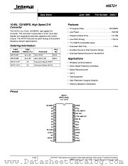 HI5721BIP datasheet pdf Intersil