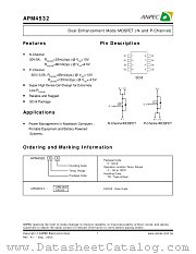 APM4532KC-TR datasheet pdf ANPEC Electronics Corporation