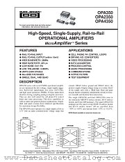 OPA4350EA datasheet pdf Burr Brown