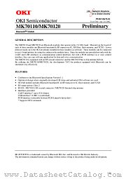 MK70110 datasheet pdf OKI electronic componets