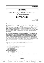 HD66750 datasheet pdf Hitachi Semiconductor