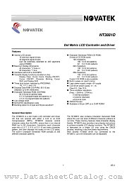 NT3881D datasheet pdf Novatek