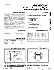 MAX7427EUA datasheet pdf MAXIM - Dallas Semiconductor
