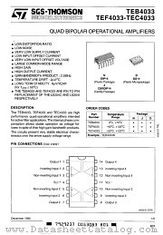 TEB4033 datasheet pdf ST Microelectronics