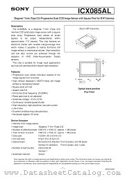 ICX085 datasheet pdf SONY