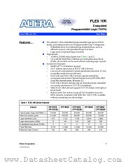 EPF10K50V datasheet pdf Altera Corporation