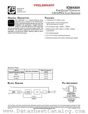 ICS843031AG datasheet pdf Integrated Circuit Systems