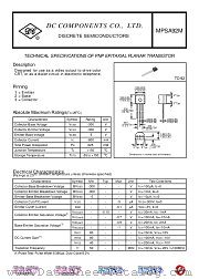 MPSA92M datasheet pdf DC Components