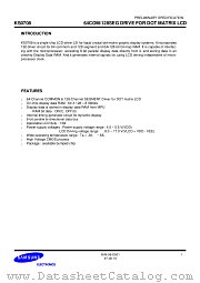 KS0708 datasheet pdf Samsung Electronic