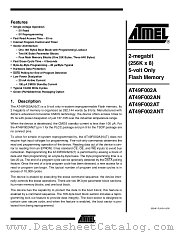 AT49F002ANT-55JU datasheet pdf Atmel