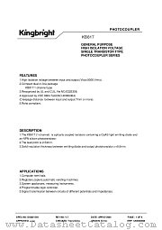 KB817L datasheet pdf Kingbright Electronic