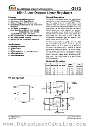 G913D datasheet pdf Global Mixed-mode Technology