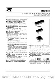 ST92185B3BJ1 datasheet pdf ST Microelectronics