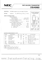 2SA990 datasheet pdf NEC