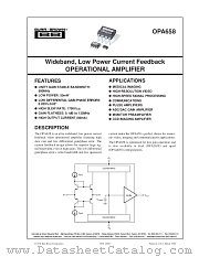 OPA658N datasheet pdf Burr Brown