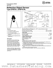 OPB701 datasheet pdf Optek Technology