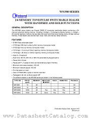 W91580C datasheet pdf Winbond Electronics