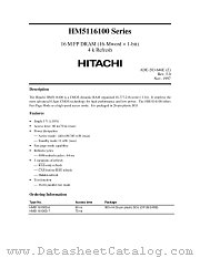 HM5116100S-7 datasheet pdf Hitachi Semiconductor