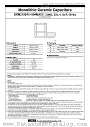 GRM219E41H104MA0150VDC datasheet pdf etc