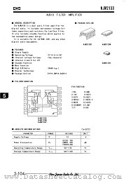 NJM2133D datasheet pdf New Japan Radio