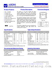 AH201-PCB-900 datasheet pdf WJ Communications