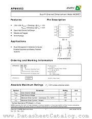 APM4953KC-TR datasheet pdf ANPEC Electronics Corporation