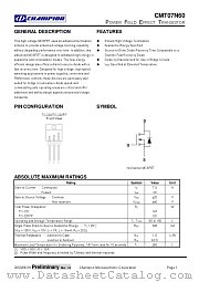 CMT0760FP datasheet pdf Champion Microelectronic Corporation