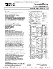 AD5231BRU100-REEL7 datasheet pdf Analog Devices