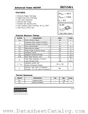 IRFS340A datasheet pdf Fairchild Semiconductor