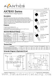 AX78XX datasheet pdf AVANTICS Microelectronics