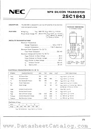 2SC1843 datasheet pdf NEC