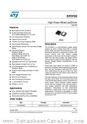 STCF02 datasheet pdf ST Microelectronics