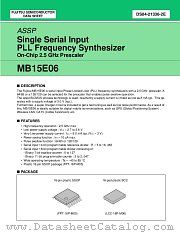 MB15E06PV1 datasheet pdf Fujitsu Microelectronics
