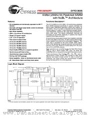CY7C1352G-200AXC datasheet pdf Cypress