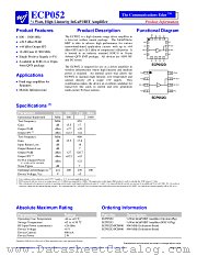 ECP052G-PCB900 datasheet pdf WJ Communications
