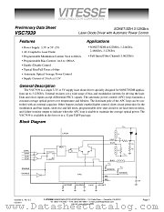 VSC7939 datasheet pdf Vitesse Semiconductor Corporation