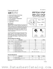 IRFU3411PBF datasheet pdf International Rectifier