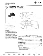 OPB854B3 datasheet pdf Optek Technology
