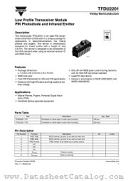 TFDU2201-TR1 datasheet pdf Vishay