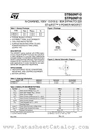 STB60NF10T4 datasheet pdf ST Microelectronics