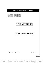 DEM16216SYH-PY datasheet pdf etc