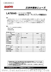LA78045 datasheet pdf SANYO