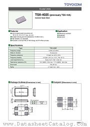 TSX-4025 datasheet pdf TOYOCOM