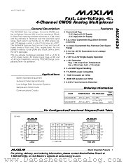 MAX4634ETB datasheet pdf MAXIM - Dallas Semiconductor