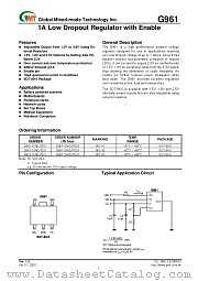 G961 datasheet pdf Global Mixed-mode Technology